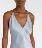 Leset Barb satin slip dress