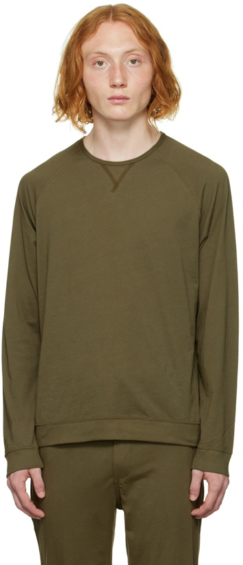 Photo: Paul Smith Khaki Raglan Long Sleeve T-Shirt