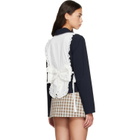Sandy Liang Navy & White Winslow Jacket