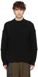 Sacai Black Wool Knit Sweater