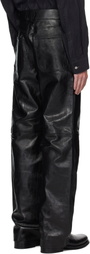 OUAT Black Office Leather Pants