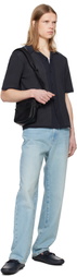 Hugo Black Faux-Leather Reporter Bag