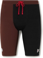 DISTRICT VISION - MR PORTER Health In Mind TomTom Tight Colour-Block Stretch Tech-Shell Shorts - Burgundy