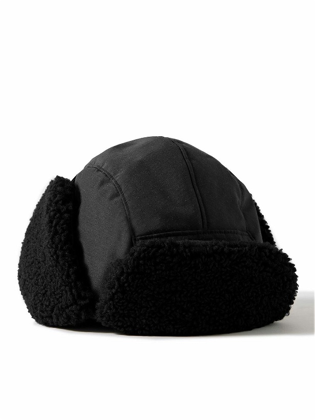 Photo: Snow Peak - Padded Ripstop and Faux Shearling Trapper Cap