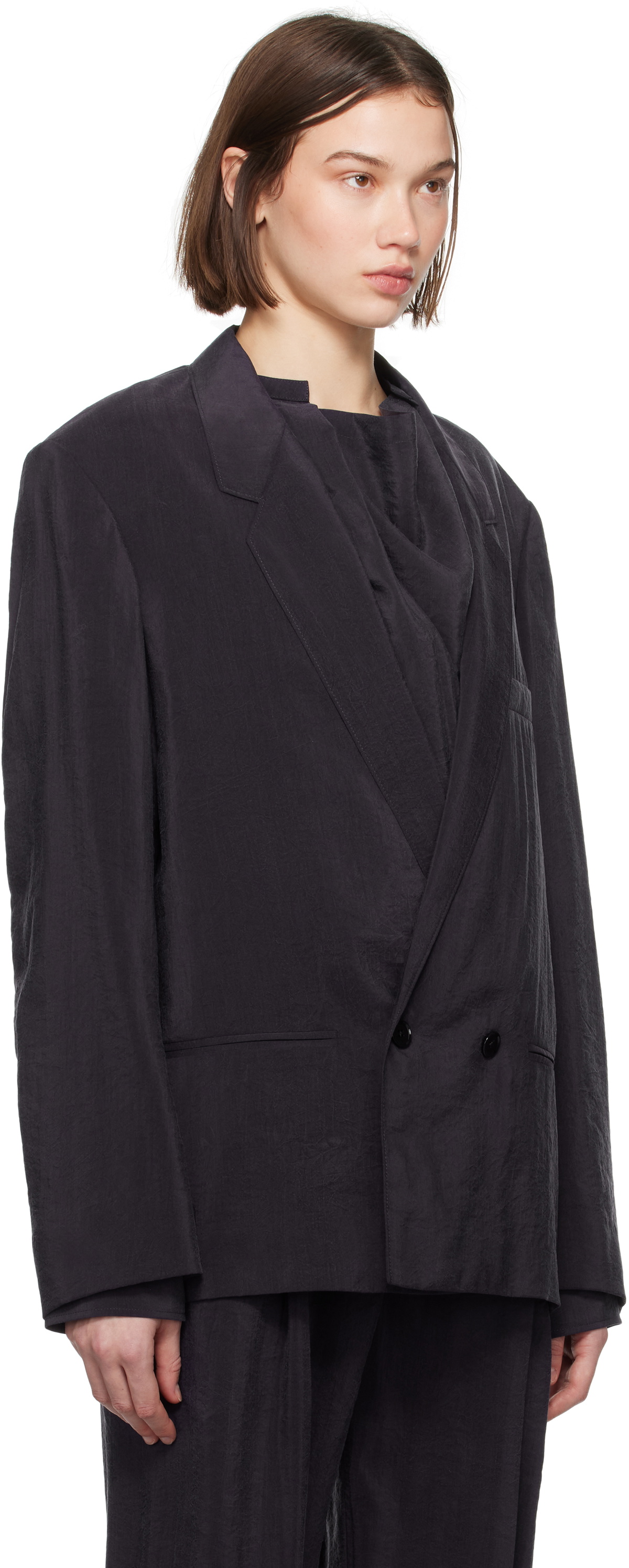 LEMAIRE Purple Soft Tailored Blazer