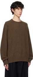 RAINMAKER KYOTO Brown Oneside Raglan Sleeve Crew Neck Sweater