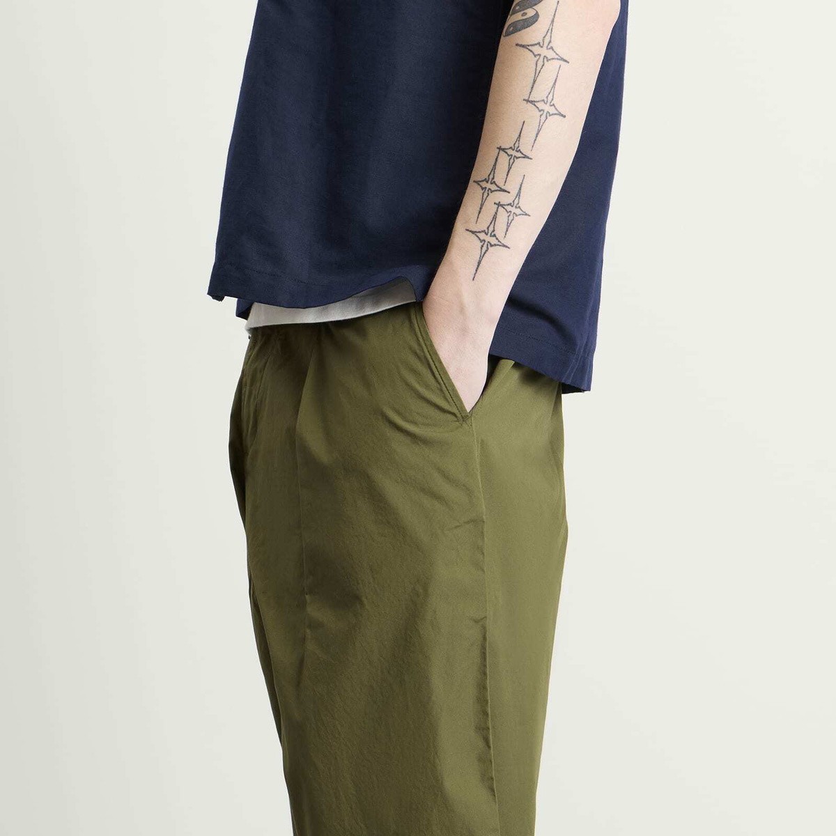 Universal Works Men's Broadcloth Oxford Pant in Olive
