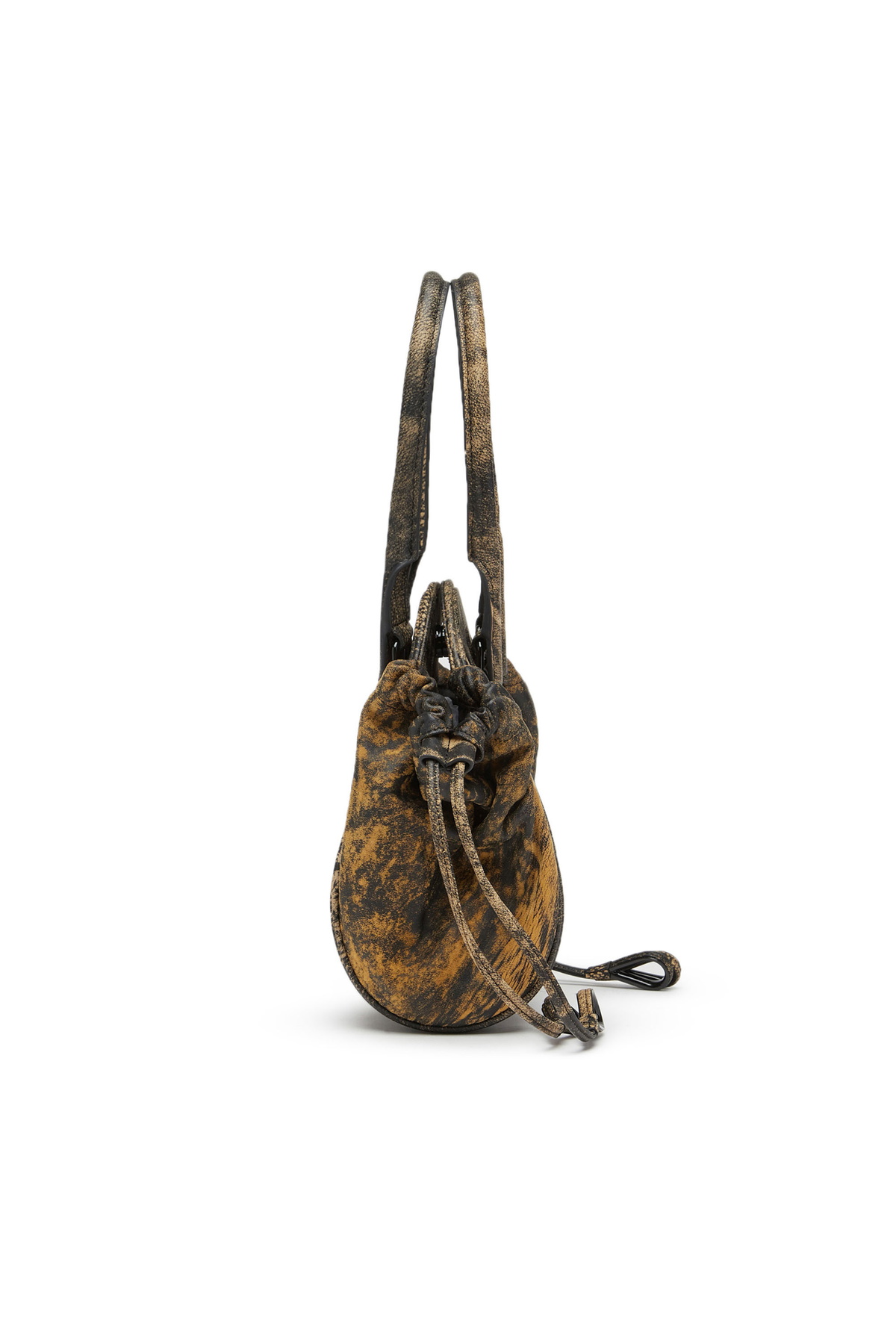Diesel 1DR-Fold XS - Oval logo handbag in marbled leather