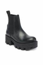 Diesel D-Hammer - Chelsea boots in leather with lug sole - Boots Womens in Black
