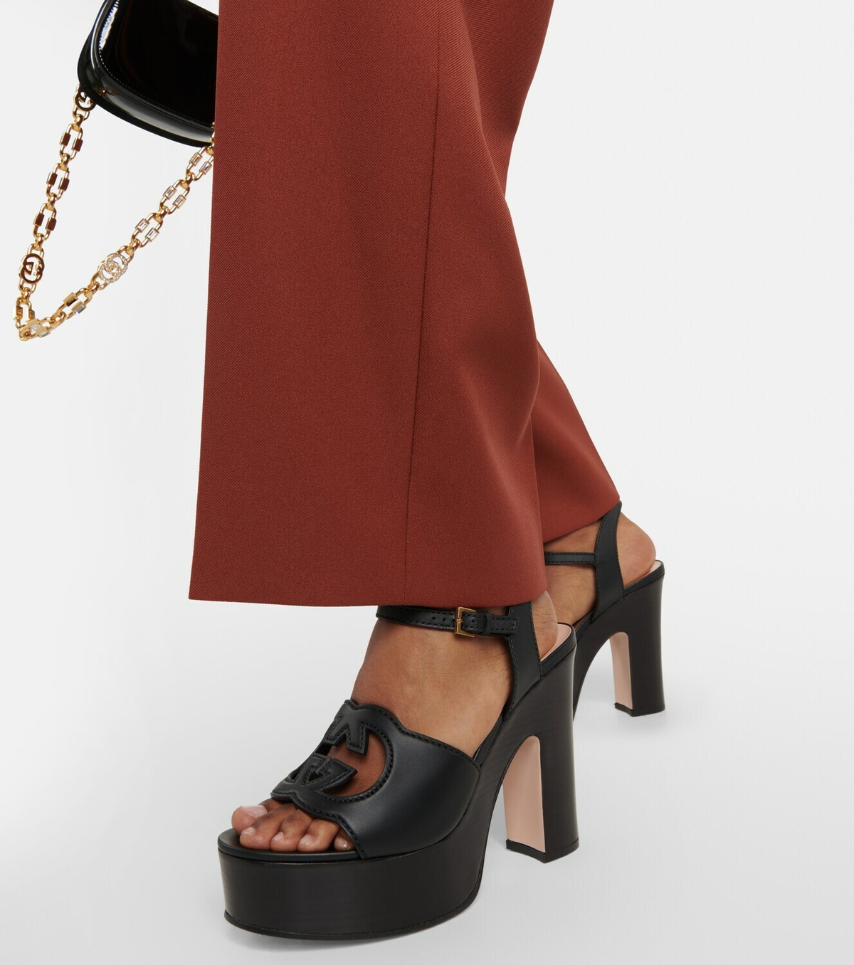 Gucci Interlocking G leather platform sandals Gucci