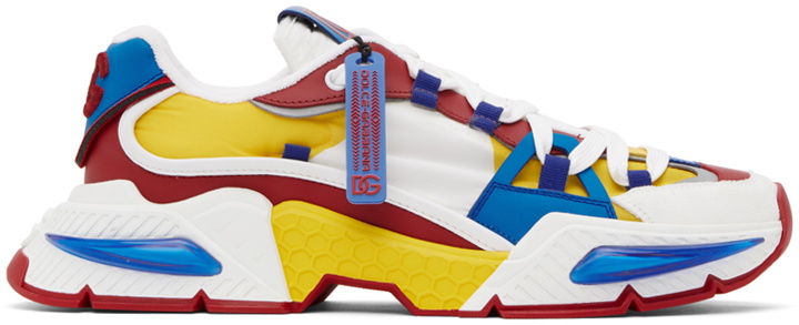 Photo: Dolce & Gabbana Multicolor Mixed-Material Airmaster Sneakers