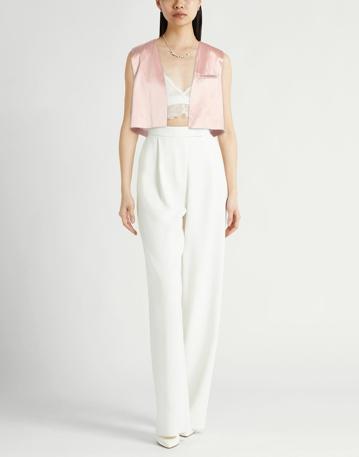 Forte_forte Womens Tailored Vest in Pink