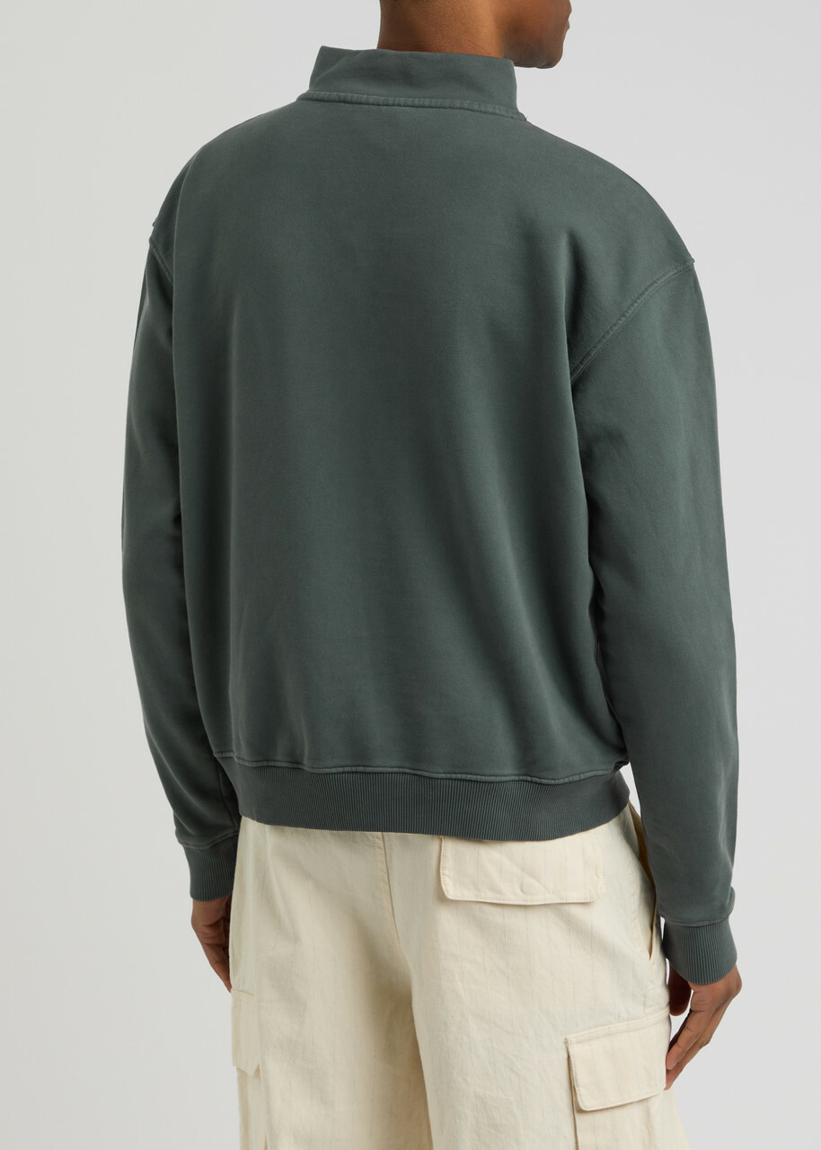 Club 1984 Signature Half-zip Cotton Sweatshirt Grey