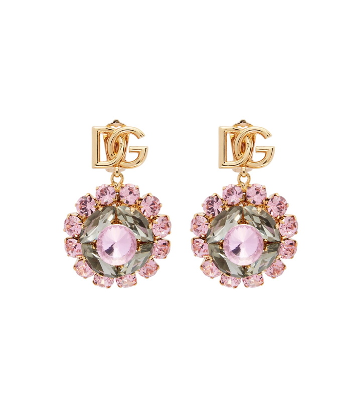 Photo: Dolce&Gabbana Re-Edition DG embellished clip-on earrings