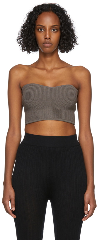 Photo: System Grey Knit Sweetheart Tube Top