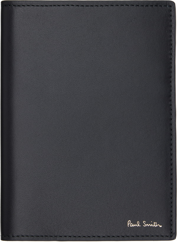 Photo: Paul Smith Black 'Signature Stripe' Interior Leather Passport Holder
