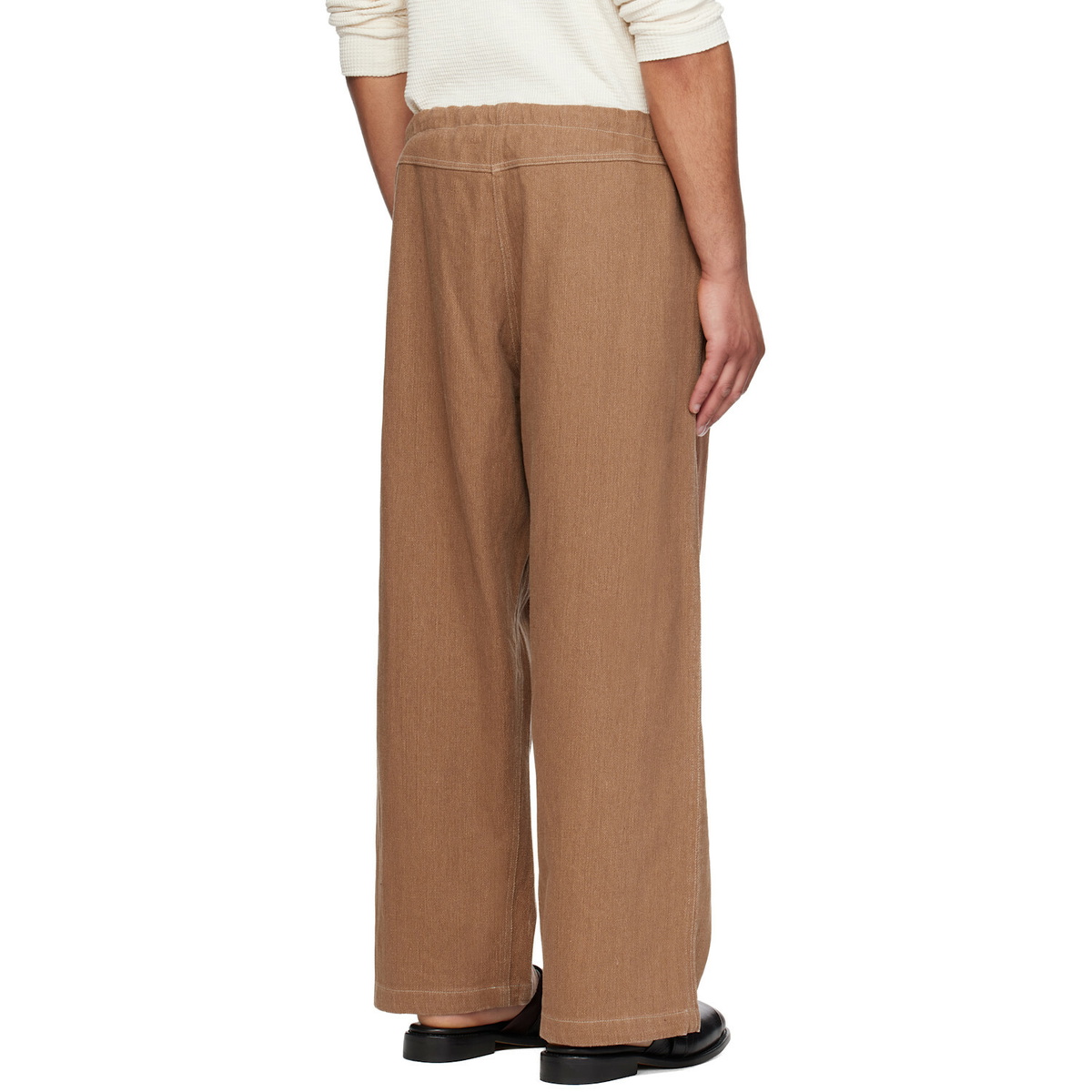 colbo Brown Cropped Farm Trousers