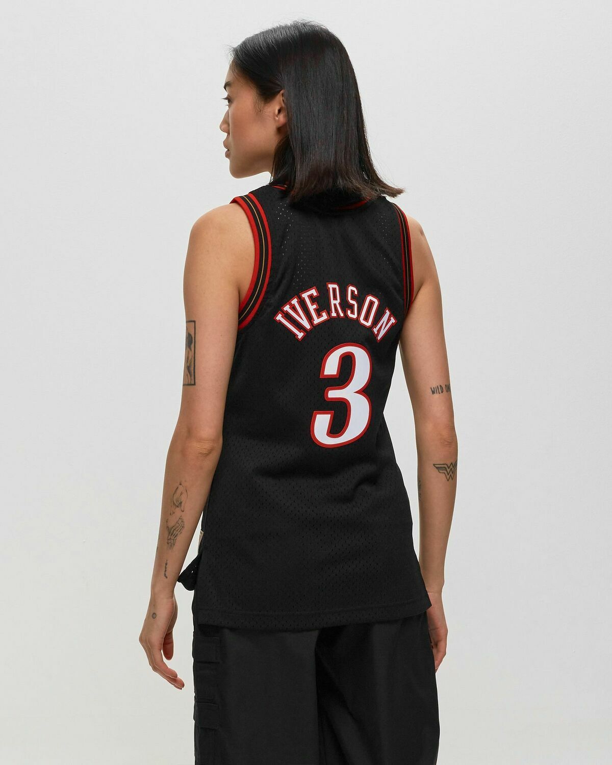 Mitchell & Ness Nba Women's Swingman Jersey Philadelphia 76ers 2000 01 Allen Iverson #3 Black Jerseys