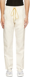 Rhude Off-White Silk Wide Leg Trousers