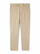 TOM FORD - Tapered Cotton-Blend Twill Chinos - Brown