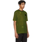 McQ Alexander McQueen Black and Yellow Monster Stripe Patch T-Shirt