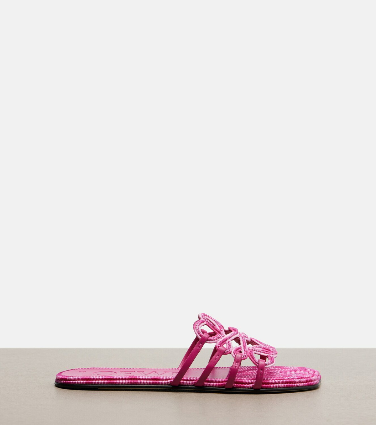 Loewe Paula's Ibiza Petal Anagram canvas slides