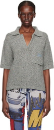 ERL Gray Patch Pocket Polo