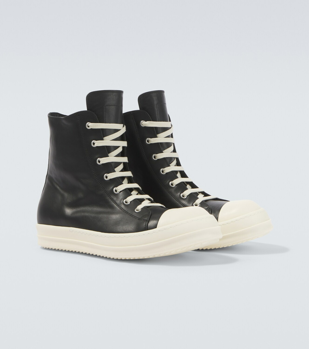 Rick Owens Jumbolace leather high-top sneakers