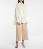 Victoria Beckham - Gathered silk blouse