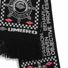Umbro by Slam Jam Men's Notice Scarf in Black/White 