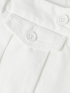 Ralph Lauren Purple label - Slim-Fit Straight-Leg Garment-Dyed Stretch-Cotton Twill Shorts - White