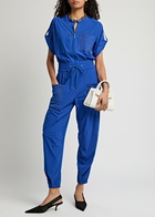 High Loyalty Stretch-jersey Jumpsuit Blue