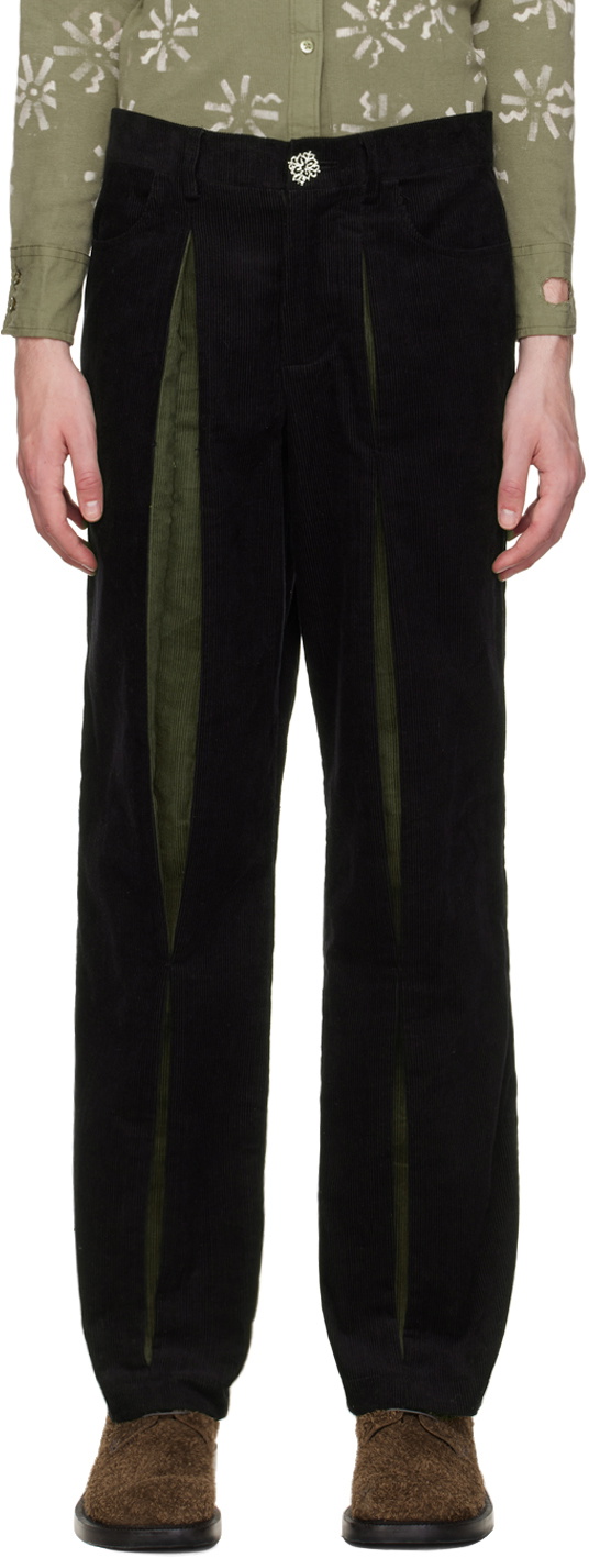 Solitude Studios SSENSE Exclusive Black & Green Reveal Trousers