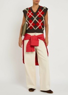Guest In Residence Argyle Checked Wool and Cashmere-blend Vest Stripe