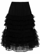 Molly Goddard Black Iris Tiered Tulle Skirt