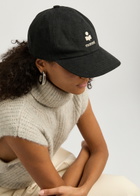 Isabel Marant Tomas Logo Cotton cap Black