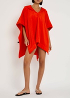 Lisa Marie Fernandez Hooded Terry Beach Poncho Red