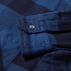 Blue Blue Japan Flannel Checked Hand Dyed Shirt