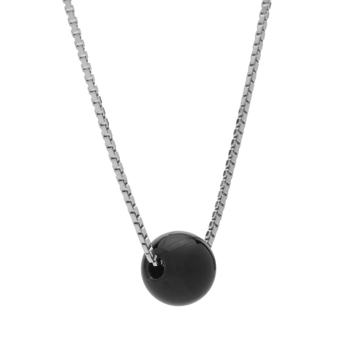 Dries Van Noten Men's Ball Pendant Necklace in Black Dries