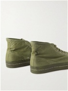 Visvim - Kiefer Leather-Trimmed Canvas High-Top Sneakers - Green