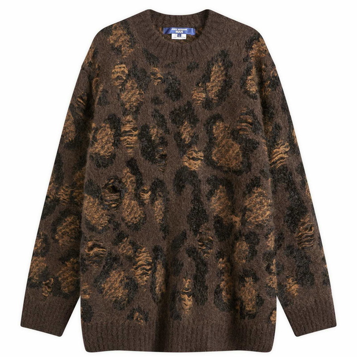 Photo: Junya Watanabe MAN Men's Wool Interlock Knit Sweatshirt in Brown