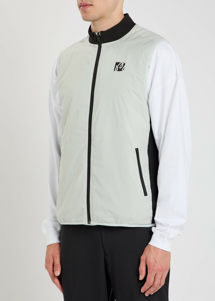 Malbon Performance Logo-print Shell Vest Silver