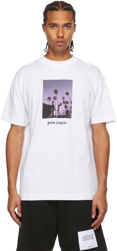 Photo: Palm Angels White Stars And Palms T-Shirt