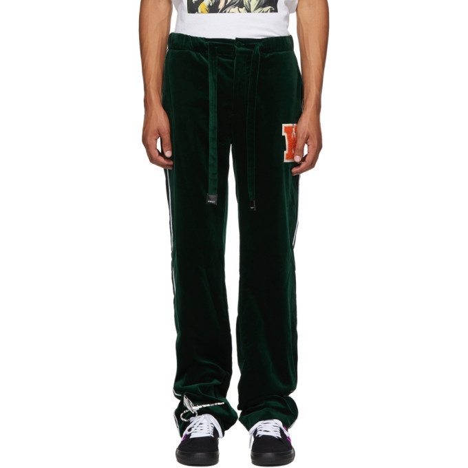 Photo: Off-White Green Velvet Pajama Lounge Pants