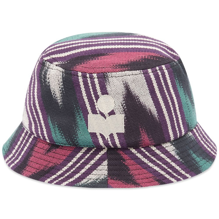 Photo: Isabel Marant Men's Haleyh Ikat Bucket Hat in Faded Night