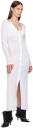VAILLANT White Cardigan Midi Dress