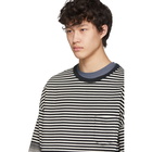 Remi Relief Black and White Striped Long Sleeve T-Shirt