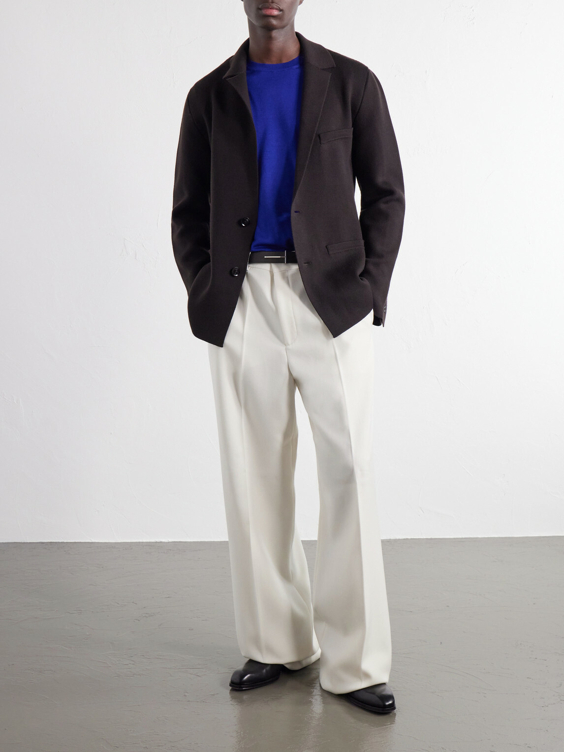 TOM FORD - Knitted Wool-Blend Blazer - Brown