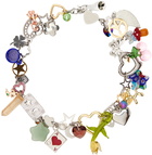 Marland Backus SSENSE Exclusive Silver Rainbow Charms Necklace
