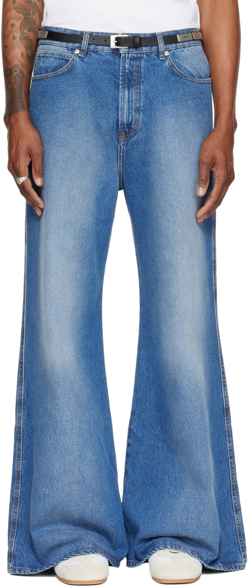 LU'U DAN Blue Denim Phat Jeans